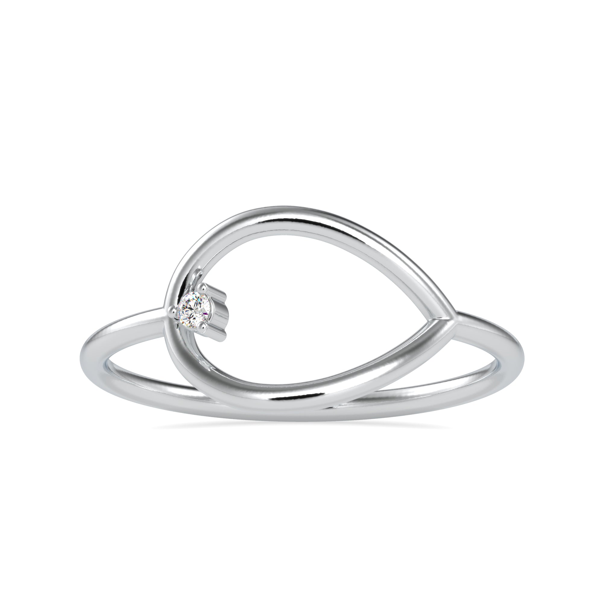 Single Diamond Platinum Engagement Ring JL PT 0683   Jewelove.US