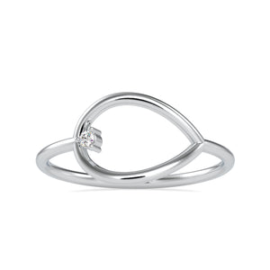 Single Diamond Platinum Engagement Ring JL PT 0683   Jewelove.US