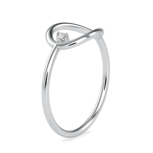 Single Diamond Platinum Engagement Ring JL PT 0683   Jewelove.US