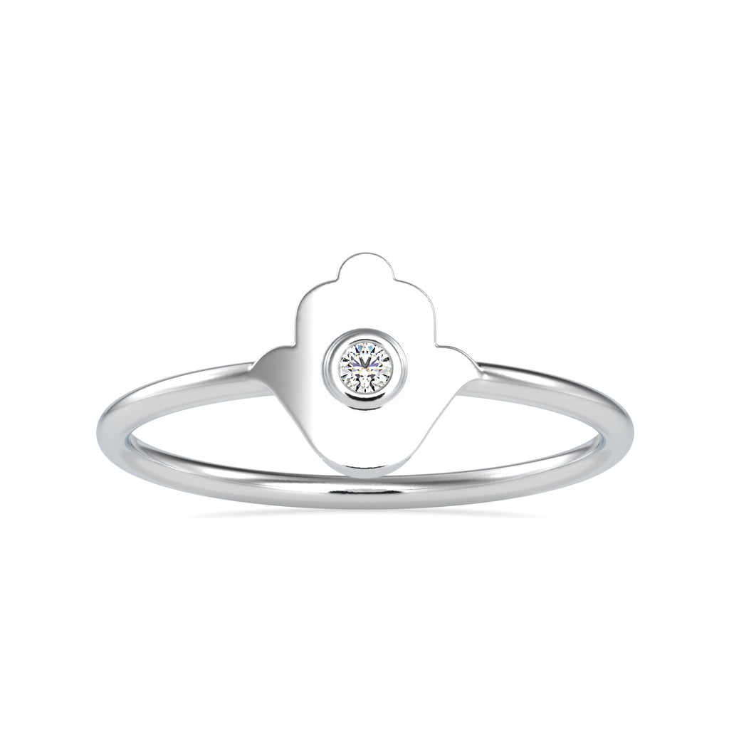 Single Diamond Platinum Ring for Women JL PT 0686   Jewelove.US