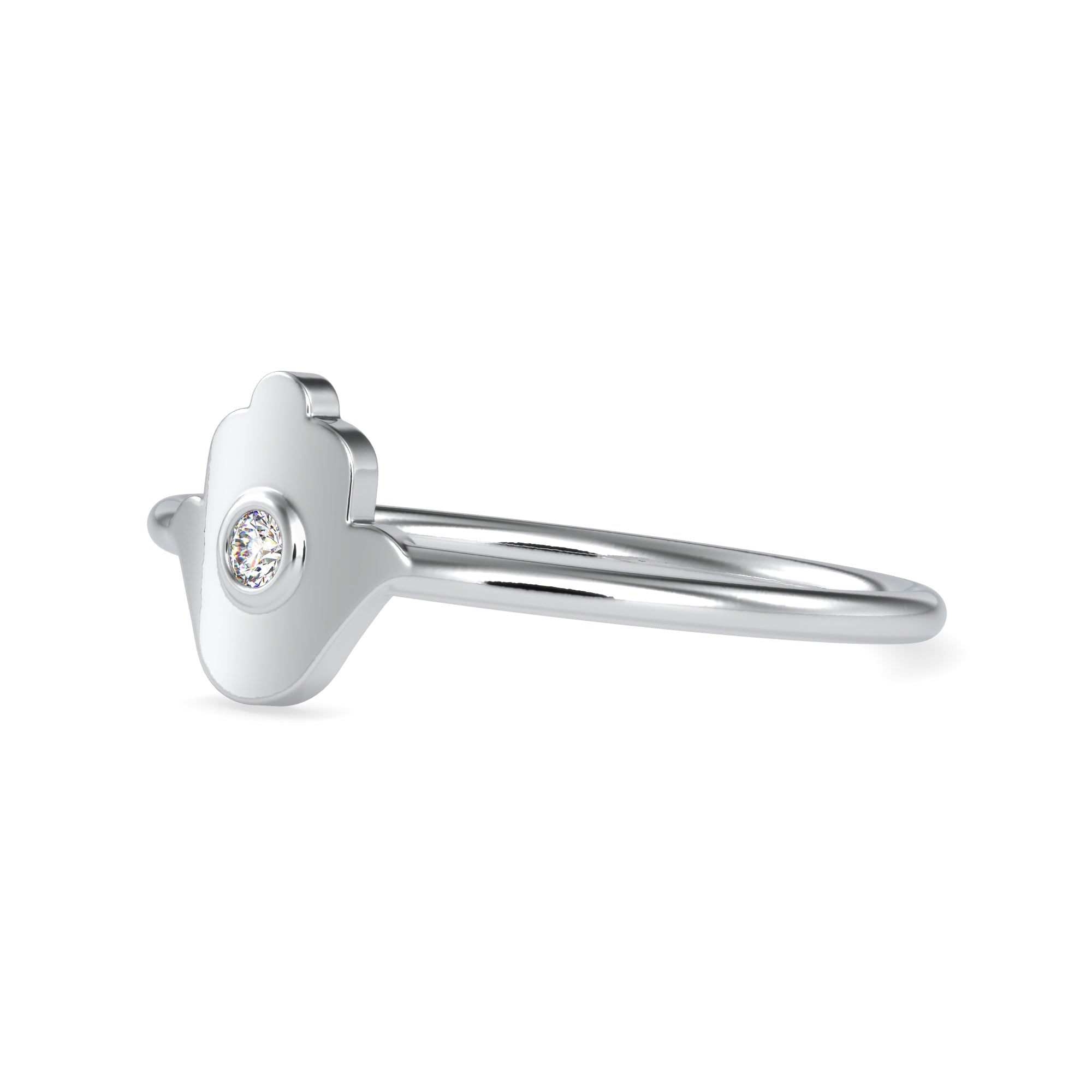 Single Diamond Platinum Ring for Women JL PT 0686   Jewelove.US