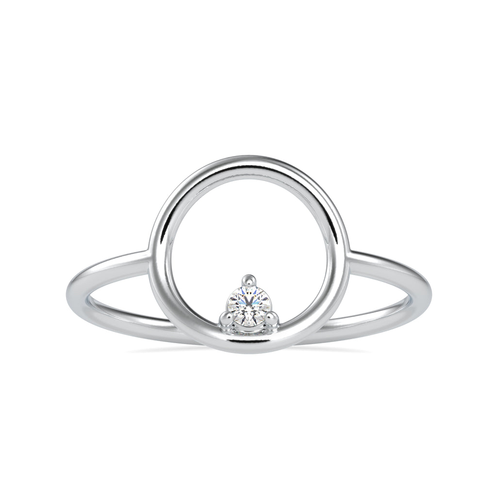 Single Diamond Platinum Engagement Ring JL PT 0689   Jewelove.US