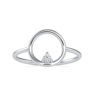 Single Diamond Platinum Engagement Ring JL PT 0689