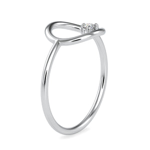 Single Diamond Platinum Engagement Ring JL PT 0689