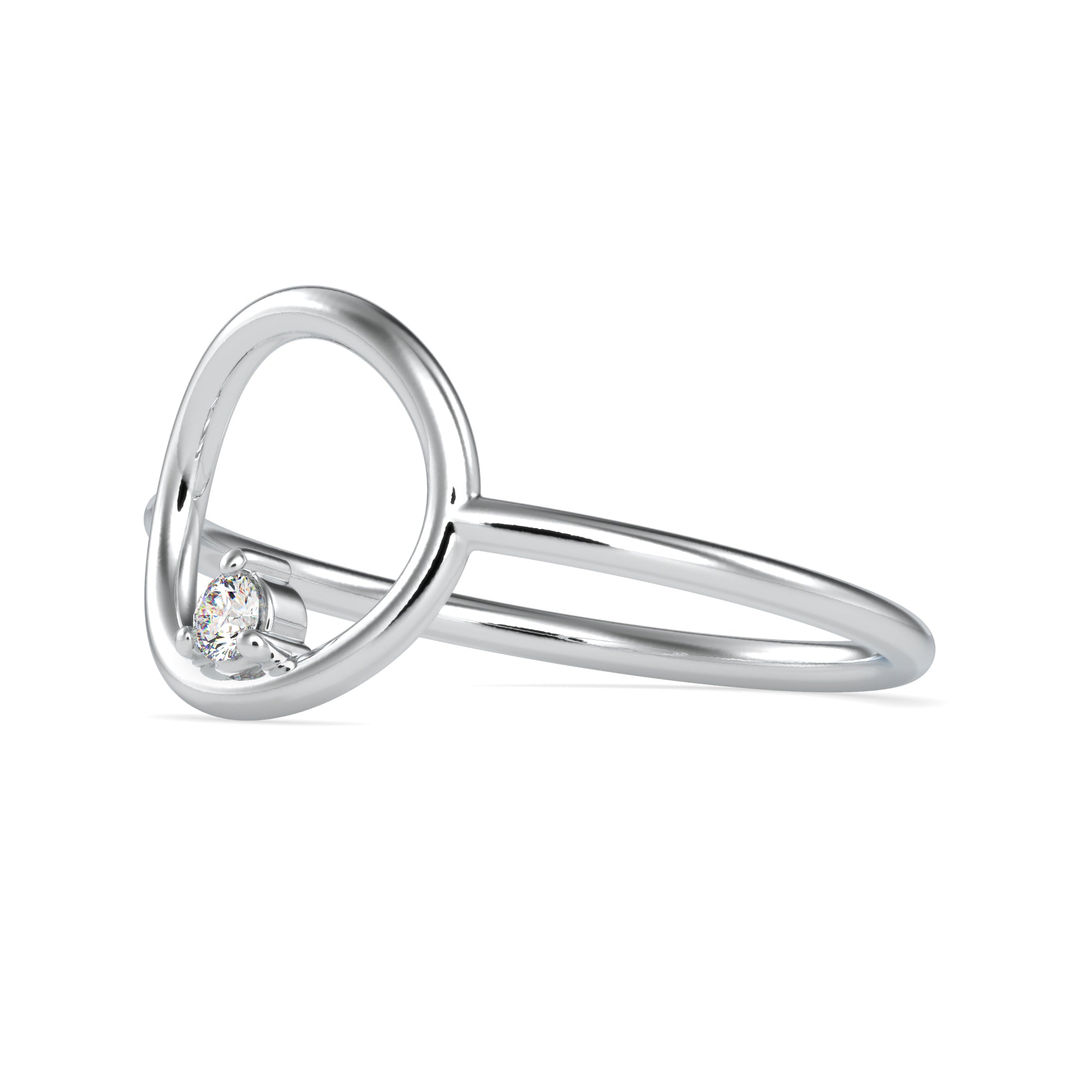 Single Diamond Platinum Engagement Ring JL PT 0689   Jewelove.US