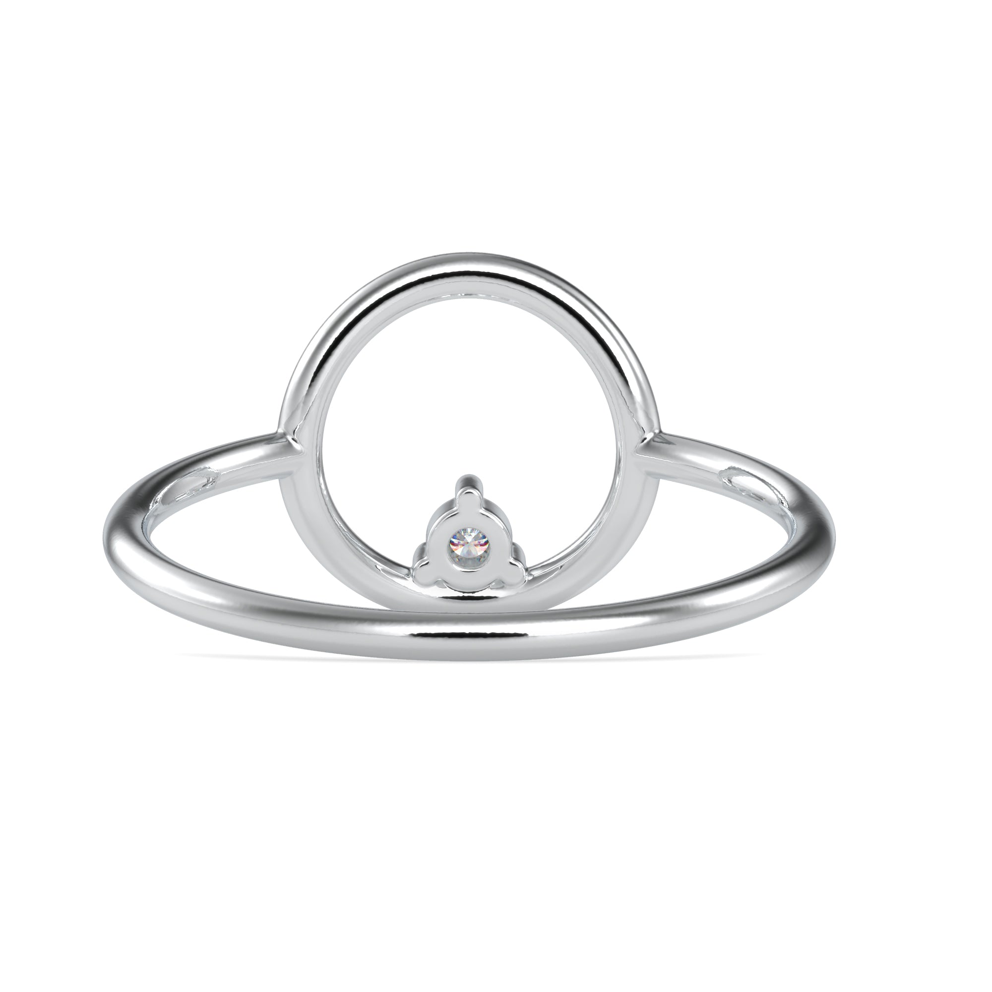 Single Diamond Platinum Engagement Ring JL PT 0689