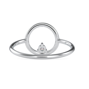 Single Diamond Platinum Engagement Ring JL PT 0689