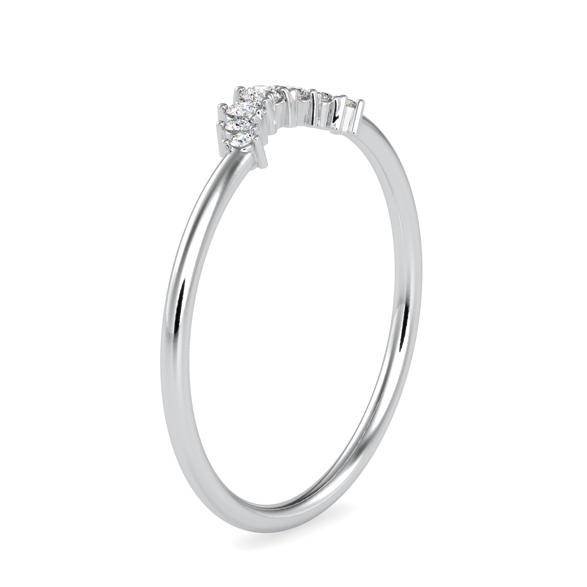 7 Diamond Platinum Engagement Ring JL PT 0690
