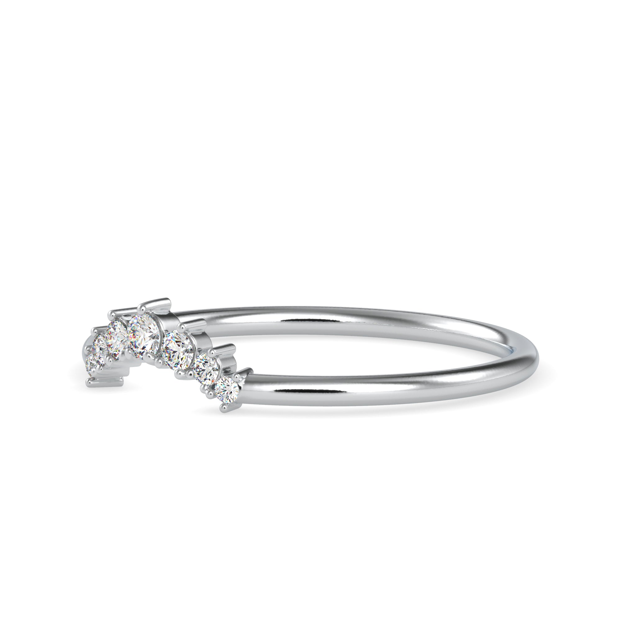 7 Diamond Platinum Engagement Ring JL PT 0690