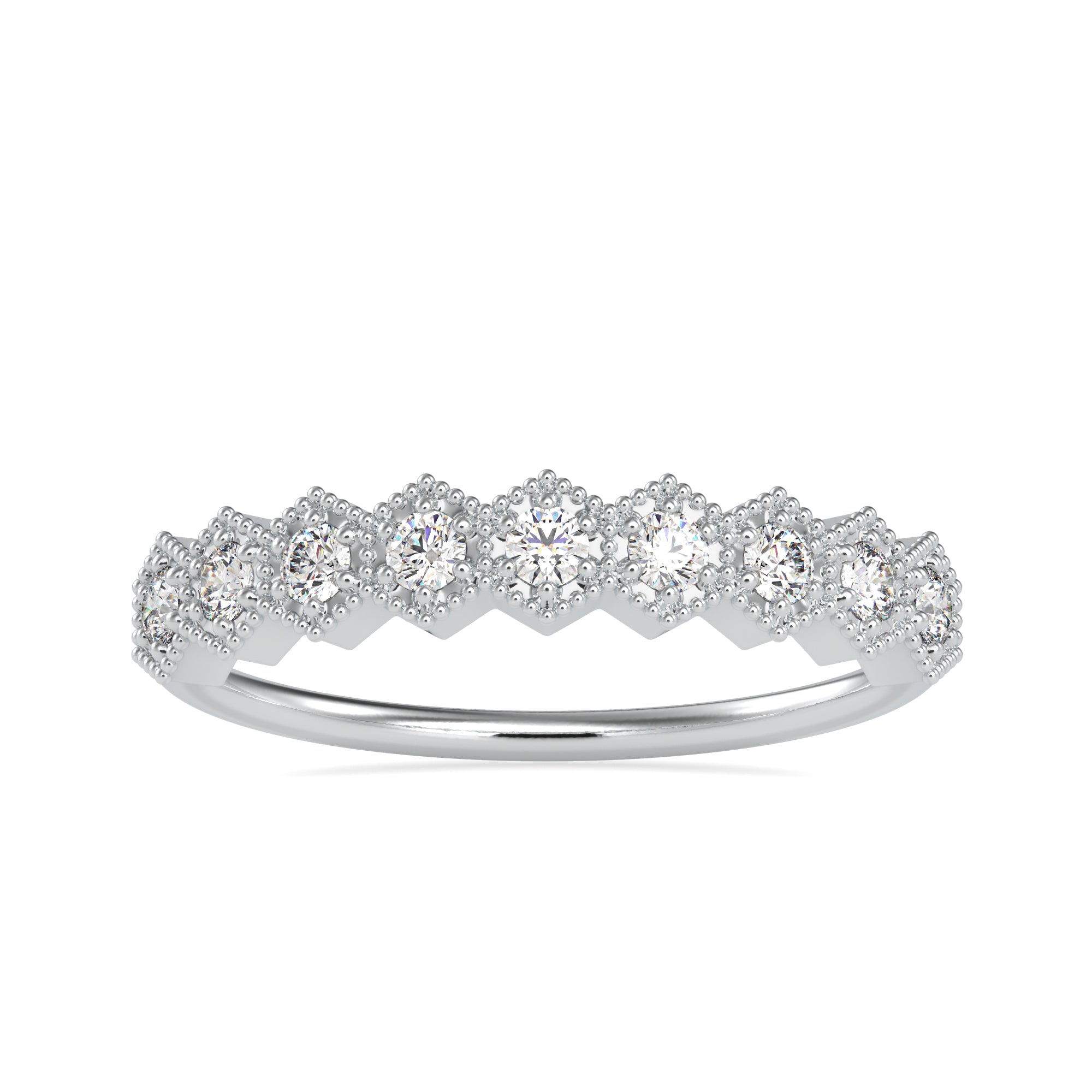 Designer Platinum 9 Diamond Engagement Ring JL PT 0691