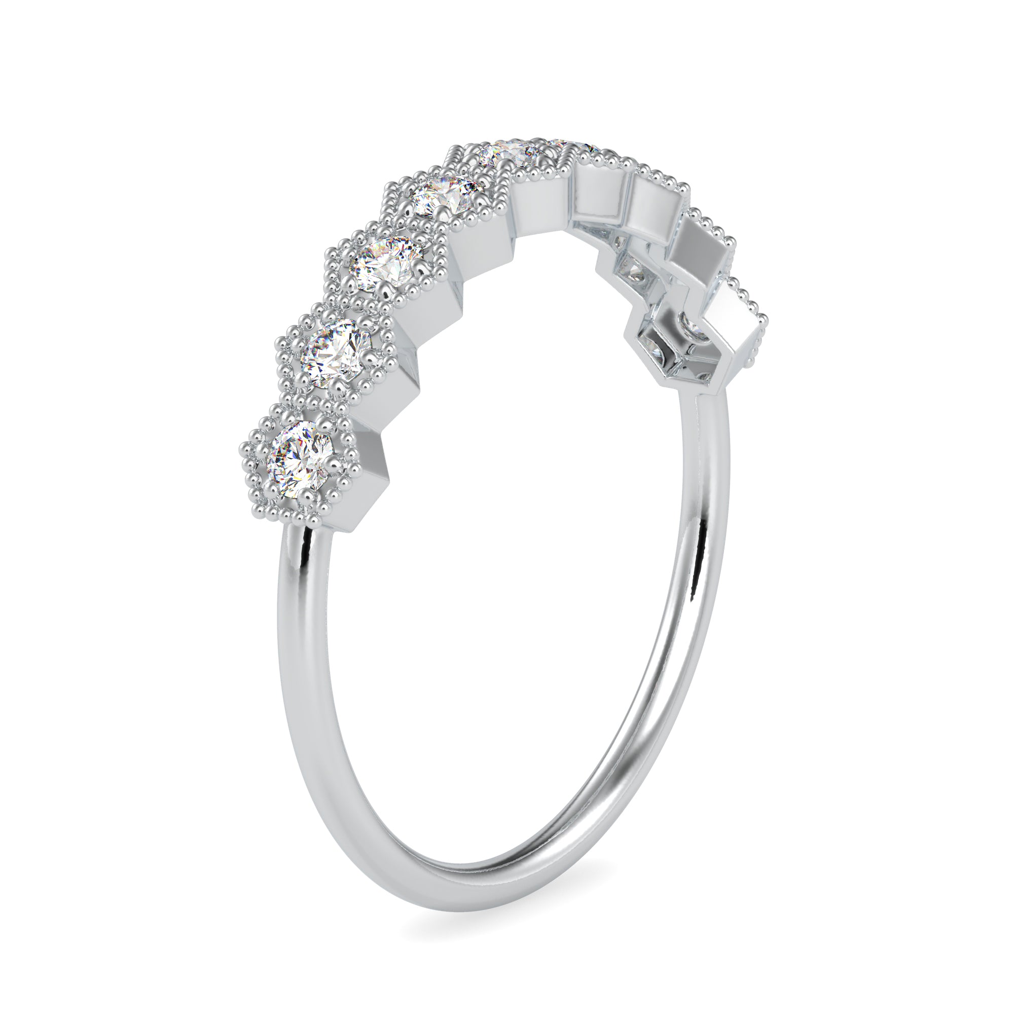 Designer Platinum 9 Diamond Engagement Ring JL PT 0691