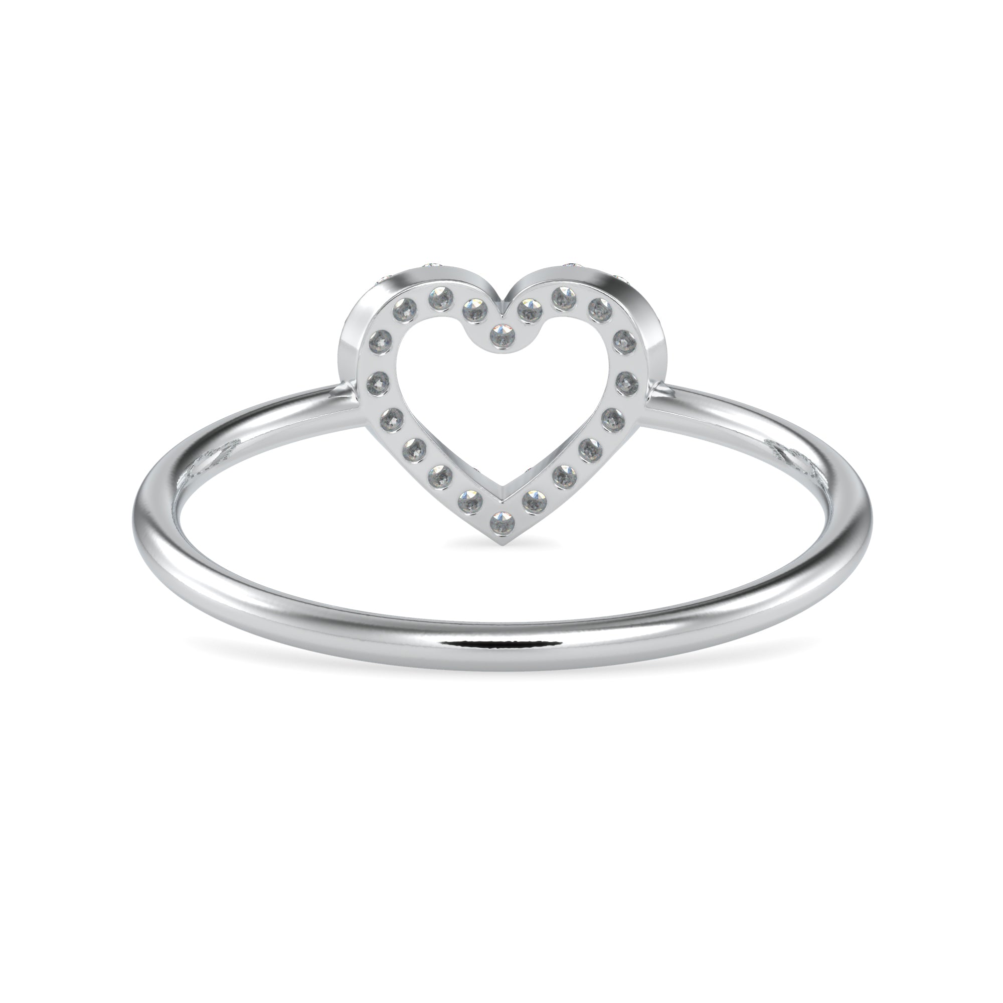 Platinum Diamond Heart Ring for Women JL PT 0696   Jewelove.US