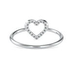Load image into Gallery viewer, Platinum Diamond Heart Ring for Women JL PT 0696
