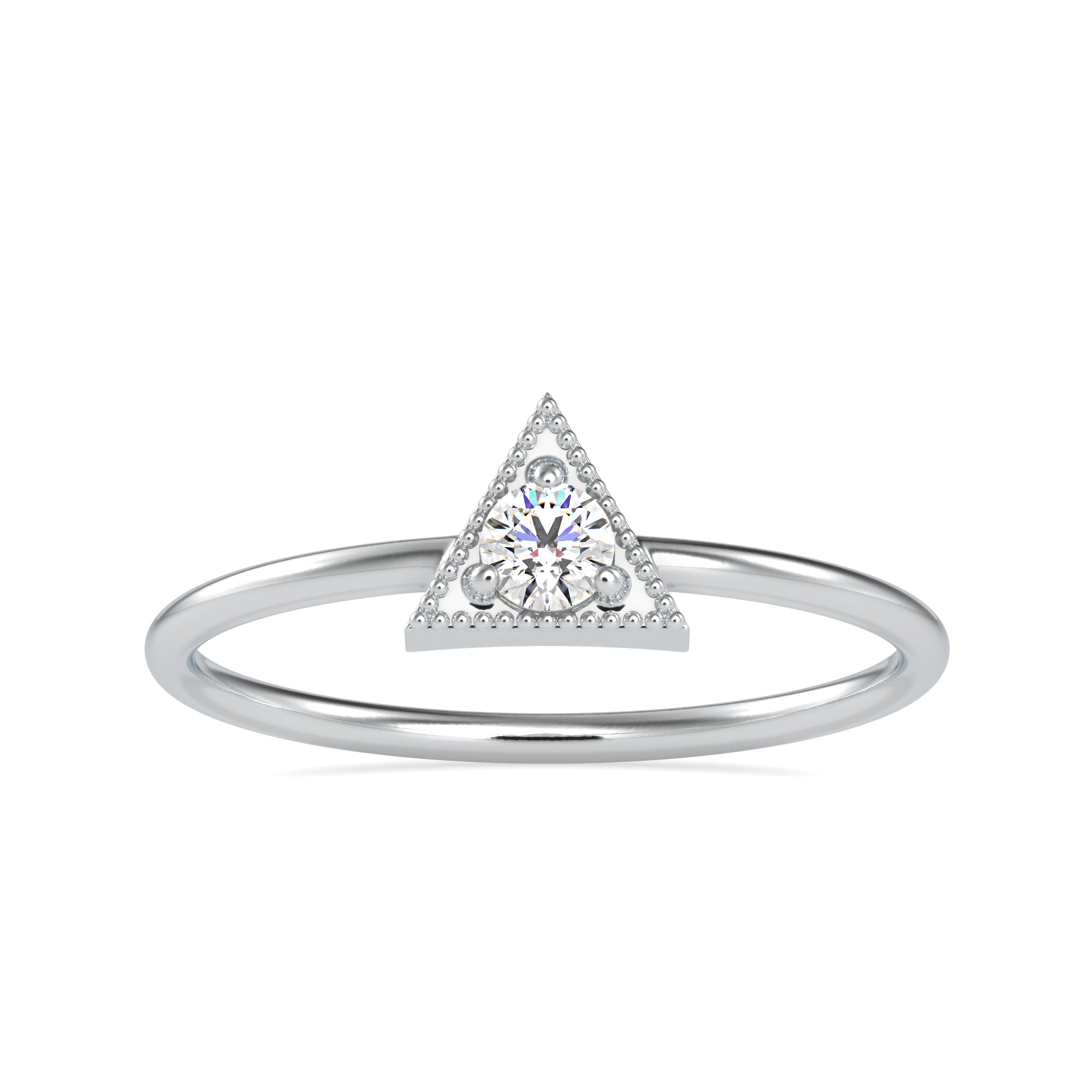 15 Pointer Diamond Platinum Engagement Ring JL PT 0698