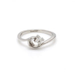 Load and play video in Gallery viewer, Curvy Platinum Solitaire Ring for Women JL PT 510
