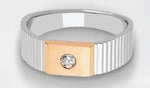 Load image into Gallery viewer, Single Diamond Platinum Rose Gold Ring for Men JL PT 1094
