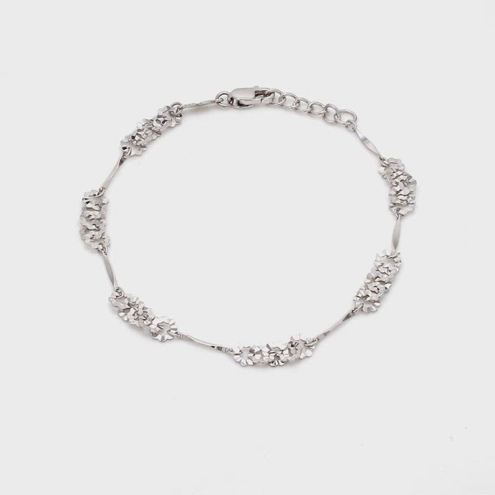 Designer Flowery Japanese Platinum Bracelet for Women JL PTB 662