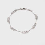 Load and play video in Gallery viewer, Designer Flowery Japanese Platinum Bracelet for Women JL PTB 662
