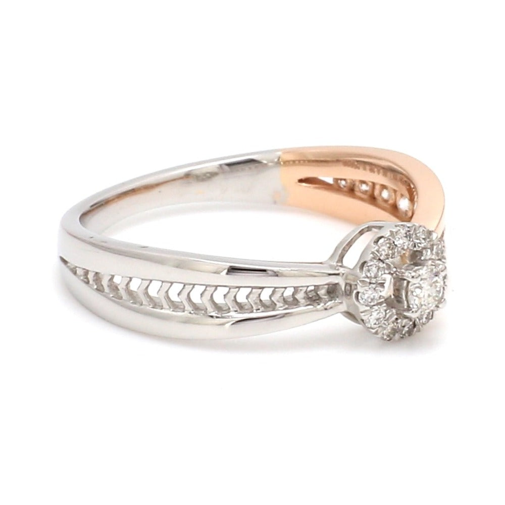 Platinum & Rose Gold Couple Rings with Diamonds JL PT 998-RG   Jewelove