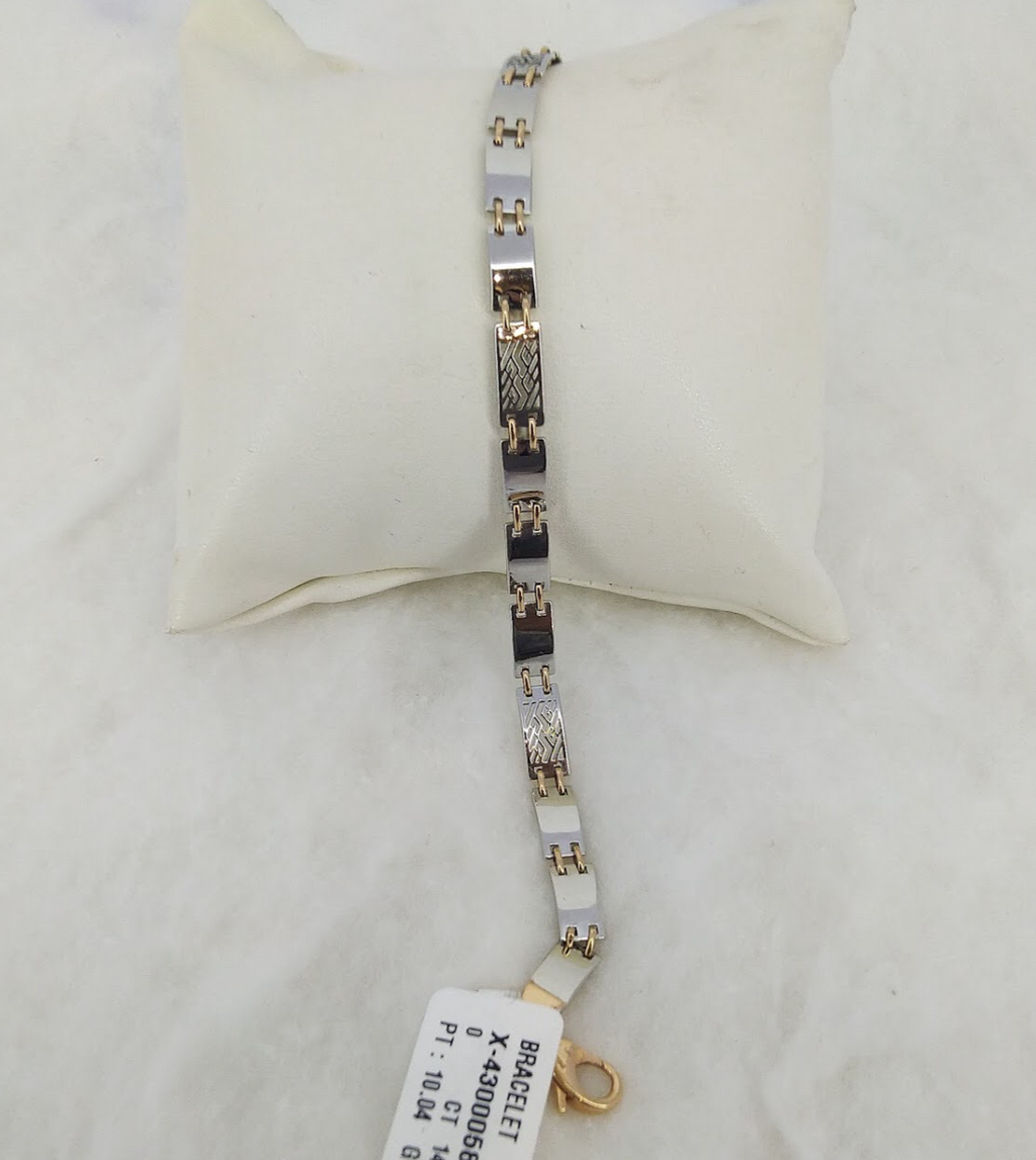 Platinum & Rose Gold Bracelet for Men JL PTB 1048   Jewelove.US