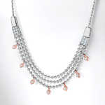 Load image into Gallery viewer, Platinum &amp; Rose Gold Necklace with Diamonds for Women JL PT N 206   Jewelove.US
