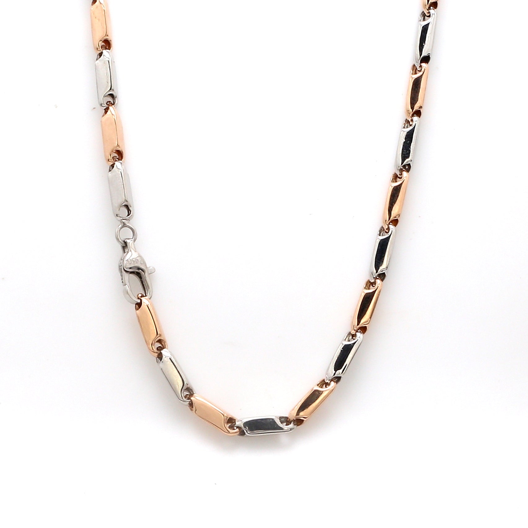 Hi-Polish Platinum & Rose Gold Links Platinum Chain JL PT CH 906-A   Jewelove.US
