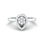 Load image into Gallery viewer, Pressure-set Solitaire Look Pear Shape Platinum Ring with Diamonds for Women JL PT 972
