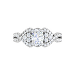 Load image into Gallery viewer, 0.30 cts Solitaire Designer Platinum Diamond Twisted Shank Ring JL PT PR RD 114   Jewelove.US
