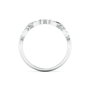 Designer Platinum Diamond Ring with Infinity Loops for Women JL PT 973