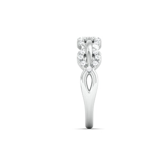 Designer Platinum Diamond Ring with Infinity Loops for Women JL PT 973