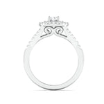 Load image into Gallery viewer, 25-Pointer Double Halo Platinum Solitaire Engagement Ring for Women JL PT 978   Jewelove.US

