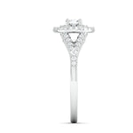 Load image into Gallery viewer, 25-Pointer Double Halo Platinum Solitaire Engagement Ring for Women JL PT 978
