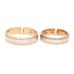 Load image into Gallery viewer, Designer Platinum &amp; Rose Gold Couple Rings JL PT 1136
