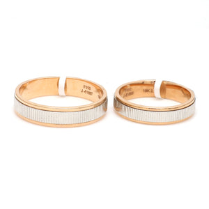 Designer Platinum & Rose Gold Couple Rings JL PT 1136