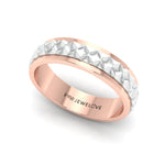 Load image into Gallery viewer, Designer Platinum &amp; Rose Gold Couple Rings JL PT 1113
