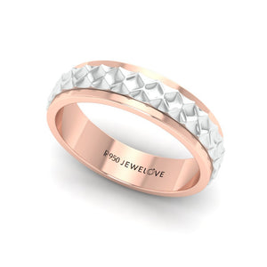 Designer Platinum & Rose Gold Couple Rings JL PT 1113