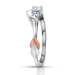 Load image into Gallery viewer, Platinum Love Bands with Rose Gold &amp; Diamonds JL PT 1076  Women-s-Band-only-SI-IJ Jewelove.US
