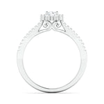 Load image into Gallery viewer, Designer 30-Pointer Platinum Halo Solitaire Ring with Split Shank JL PT 976
