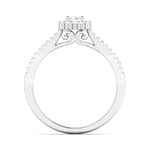 Load image into Gallery viewer, Designer 30-Pointer Platinum Halo Solitaire Ring with Split Shank JL PT 976   Jewelove.US
