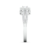 Load image into Gallery viewer, Designer 30-Pointer Platinum Halo Solitaire Ring with Split Shank JL PT 976
