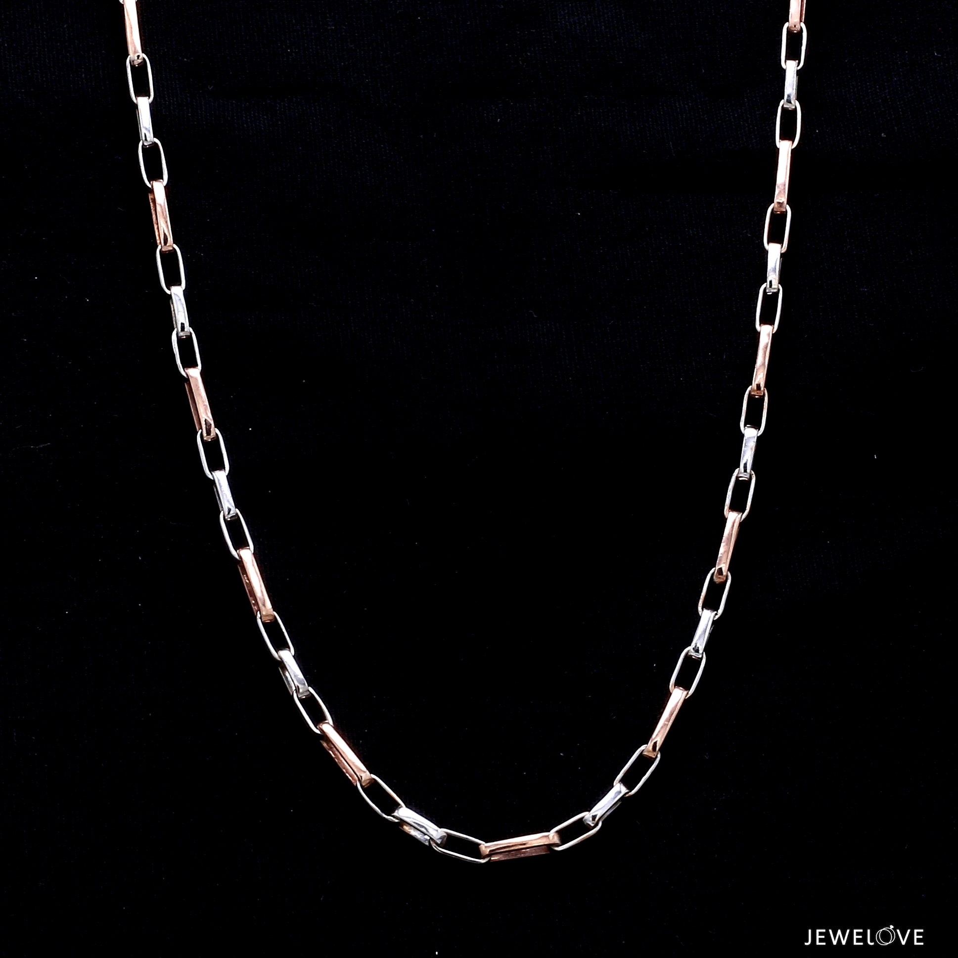 Platinum + Rose Gold Chain for Men JL PT CH 1044