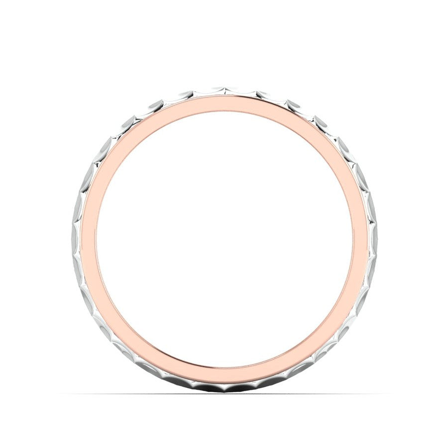 Designer Platinum & Rose Gold Couple Rings JL PT 1113
