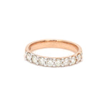 Load image into Gallery viewer, 18K Rose Gold Half Eternity Ring with Diamonds for Women JL AU US-0003   Jewelove.US
