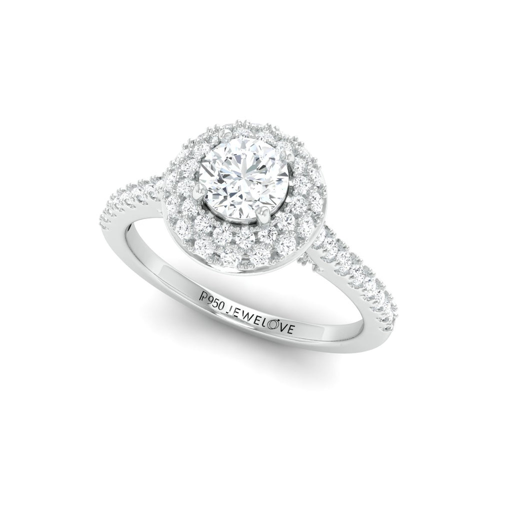 Designer 50-Pointer Platinum Solitaire Engagement Ring for Women JL PT 979  J-VS Jewelove.US