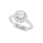 Load image into Gallery viewer, Designer 50-Pointer Platinum Solitaire Engagement Ring for Women JL PT 979  J-VS Jewelove.US
