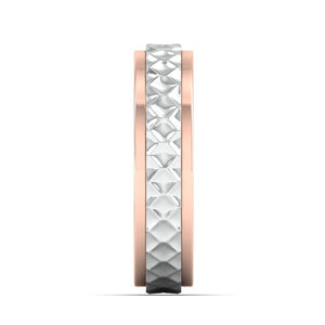 Designer Platinum & Rose Gold Couple Rings JL PT 1113
