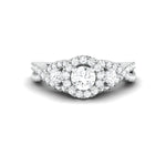 Load image into Gallery viewer, Designer 30-Pointer Platinum Solitaire Ring with Diamonds JL PT 982
