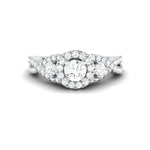 Load image into Gallery viewer, Designer 30-Pointer Platinum Solitaire Ring with Diamonds JL PT 982   Jewelove.US
