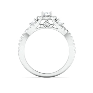 Designer 30-Pointer Platinum Solitaire Ring with Diamonds JL PT 982   Jewelove.US