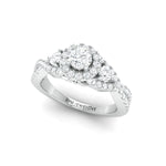 Load image into Gallery viewer, Designer 30-Pointer Platinum Solitaire Ring with Diamonds JL PT 982
